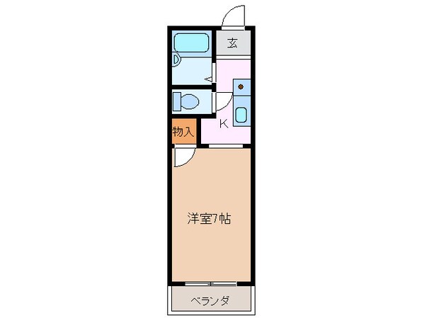 近鉄四日市駅 徒歩17分 2階の物件間取画像